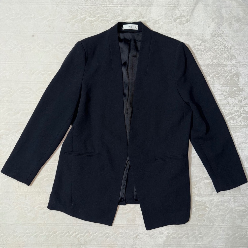 Mango Harry tailored collarless blazer